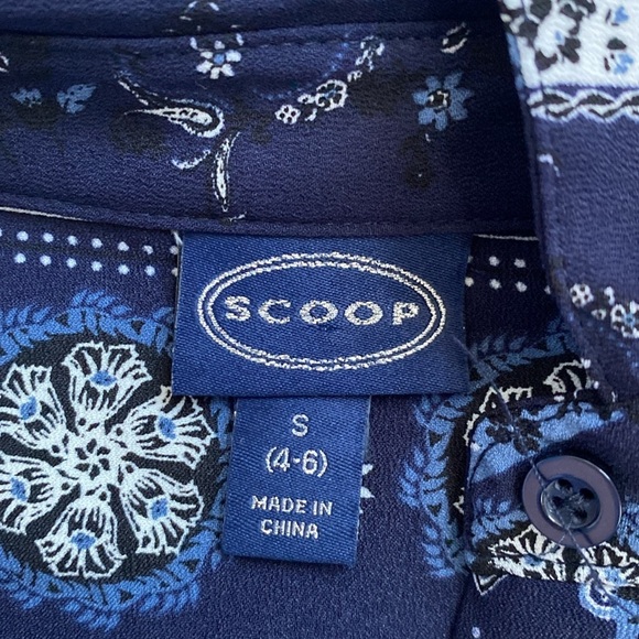 Scoop Retro Aesthetic Navy Patterned Women's Jacket. - Picture 9 of 14